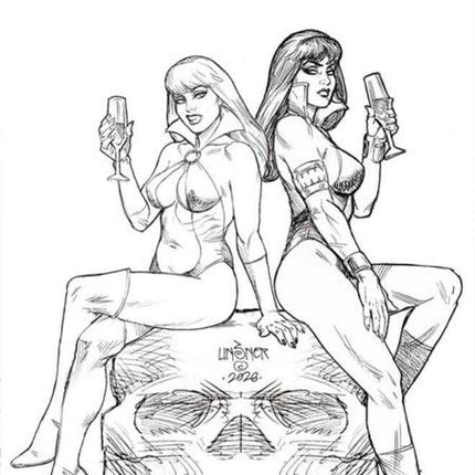 Vampirella (2026) #5 Cover P 1 in 10 Joseph Michael Linsner Line Art Full Art Variant