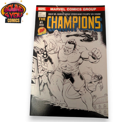 The Champions #1 - John Cassaday - Dynamic Forces - B&W (Limited 2500) W/COA