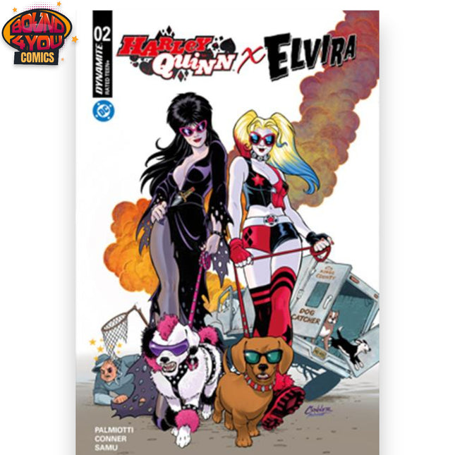 Harley Quinn X Elvira #2 - Cvr A Amanda Conner Dogs (2025)