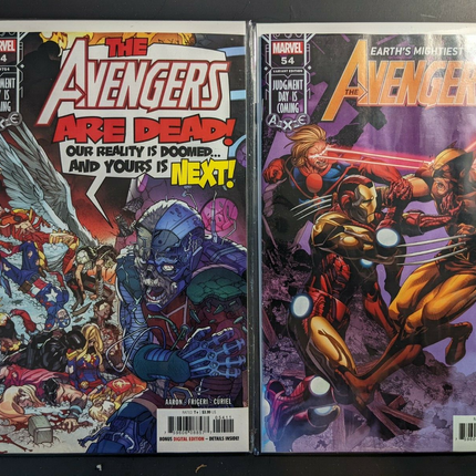 THE AVENGERS #54 Cover A and Salvador Larroca Foreshadow Cover MARVEL COMICS