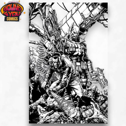 Walking Dead Deluxe #124 - Cover E Youngblood Team Up B&W Virgin Variant (2025)
