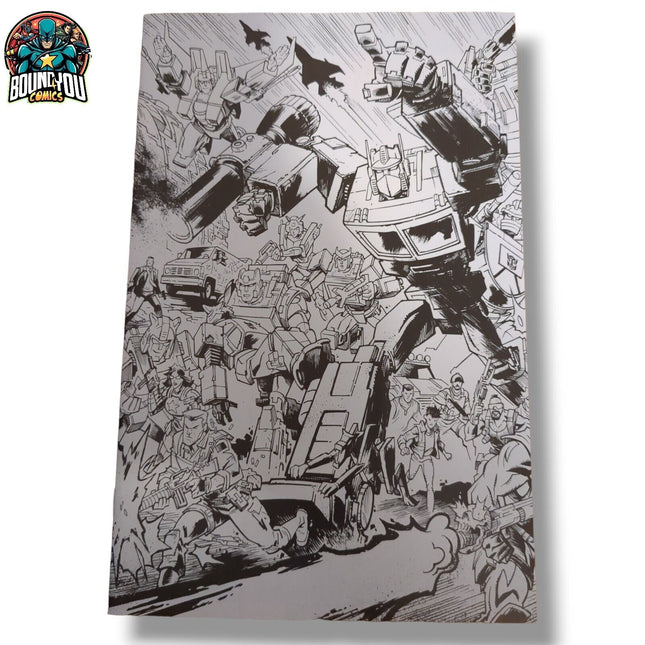 TRANSFORMERS #9 - ENERGON UNIVERSE ANNIVERSARY B&W CONNECTING VARIANT (2024)