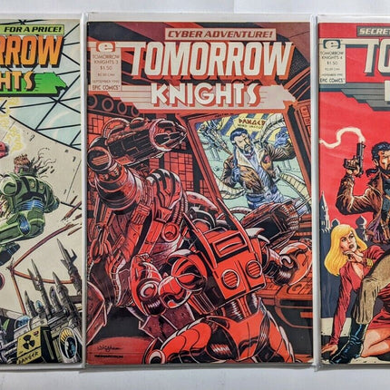 Tomorrow Knights (1990 - 1991, Marvel Epic comics #2 - 4 Comic Book lot