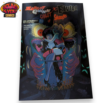 Harley Quinn X Elvira #1 1:15 - Amanda Conner Foil Virgin Variant (2025)