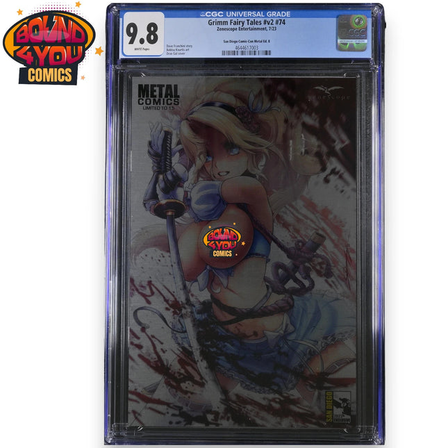Grimm Fairy Tales #74 - Drax Gal SDCC 2023 Metal Comic LTD 15 - CGC 9.8
