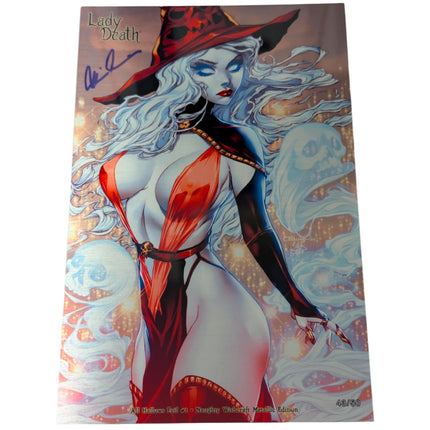 Lady Death: All Hallows Evil #1 - Naughty Wishcraft Metallic Ed. - Signed W/COA