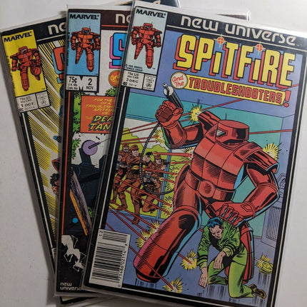 Spitfire And The Troubleshooters #1-3 Marvel comics lot