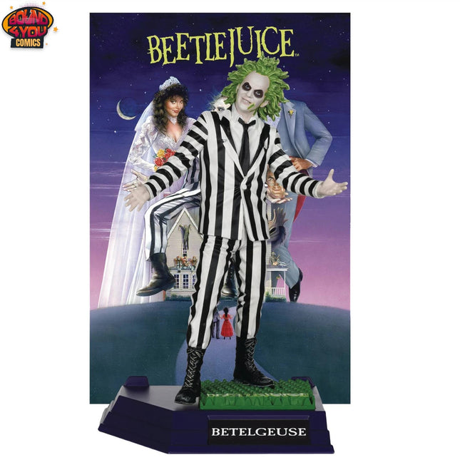 Mcfarlane Toys Movie Maniacs BeetleJuice 1 - Beetlejuice 6in Posed Figure