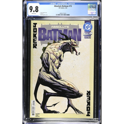 Absolute Batman #15 - Nick Dragotta | CGC 9.8