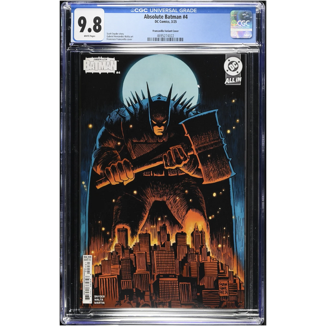 Absolute Batman #4 - Francavilla - CGC 9.8 (DC 2025)